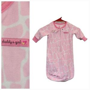 Carter’s Baby Girl Pink Microfleece Wearable Blanket Sleepbag Sleep Sack 0-9M
